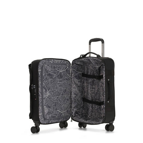 Kipling Spontaneous Small Rolling Suitcases Black | USA-15EQRN