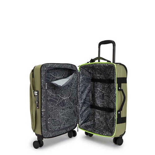 Kipling Spontaneous Small Rolling Suitcases Olive | USA-71MQRA