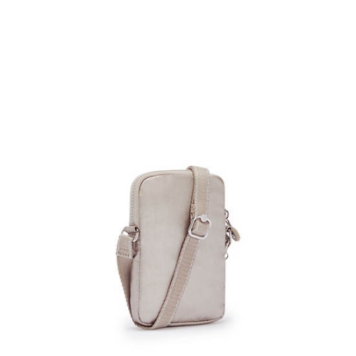 Kipling Tally Metallic Phone Bags Beige | USA-12UPGW