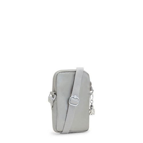 Kipling Tally Metallic Phone Bags Silver | USA-65HFES