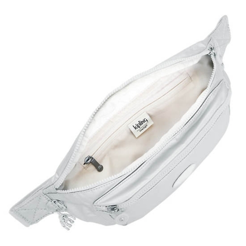 Kipling Yasemina Extra Large Metallic Waist Pack Pouches Silver | USA-21JNAC